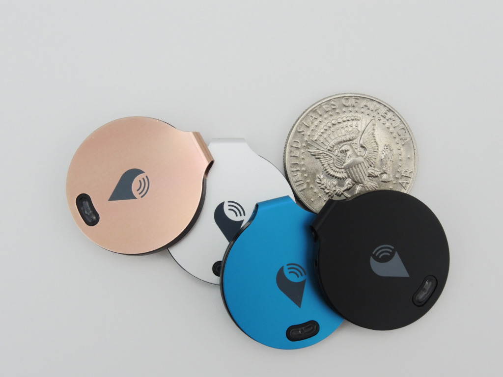 The Trackr Bravo trackers. Image courtesy of Trackr.